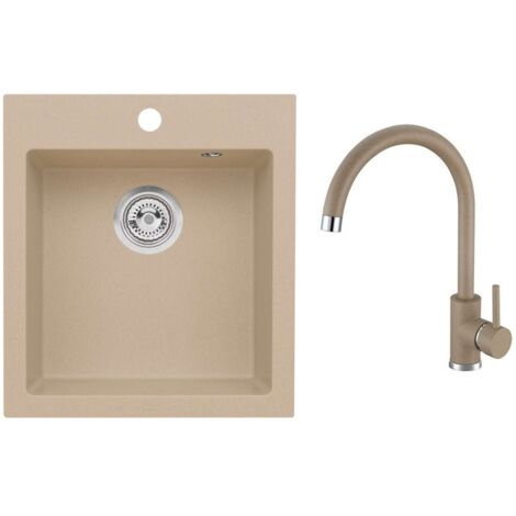 Alveus - Spülenset Cortina 20 und Armatur Kati, beige SETA25964 (1/2)