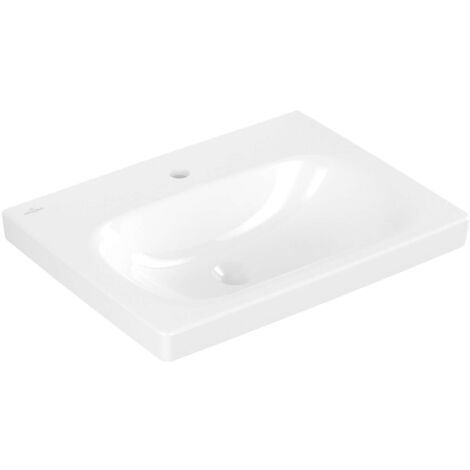 Villeroy & Boch Skyla - Waschbecken 60 x 46 cm, ohne Überlauf, mit Hahnloch, Alpinweiß 5A516101 (1/3)