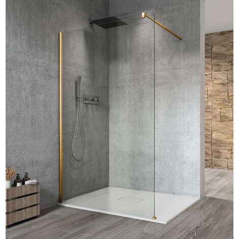 Gelco Vario - Duschtrennwand Walk-In, 70x200 cm, Coated glass, mattgold/Klarglas GX1270-01 (1/4)