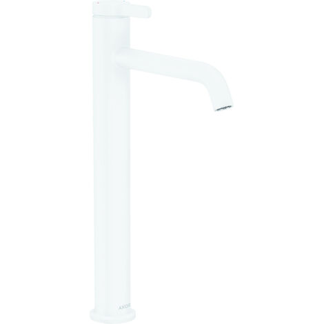 Axor One - Waschtischarmatur mit Ablaufgarnitur, EcoSmart, weiß matt 48002700 (1/2)