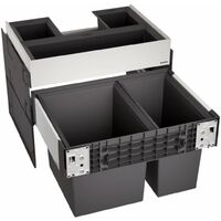 BLANCO Einbau Mülleimer Abfallsammler Frontanbindung 1x 30 und 1x 19 Liter SELECT II 60/2 Orga
