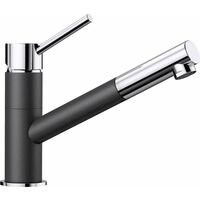 Blanco Kano S - Küchenarmatur mit ausziehbarer Brause und Filterfunktion, Anthrazit/Chrom 525038