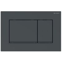 Geberit Sigma20 - Betätigungsplatte, 2 Mengenspülung, schwarz glänzend, Designstreifen schwarz matt 115.883.DW.1