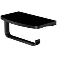 Steinberg 450 - Toilettenpapierhalter mit Ablage, schwarz matt 450 2820 S