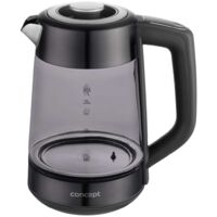 Concept - Wasserkocher, Volumen 1,7 l, mit Temperaturregelung, schwarz rk4195