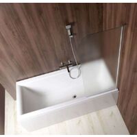 Aqualine Vilma - Badewannenwand 60x140 cm, rechts, Glas BRICK AQ6018P
