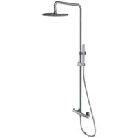 OMNIRES Y - Duschset mit Armatur, Durchmesser 25 cm, Nickel gebürstet Y1244MNI