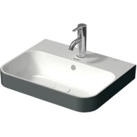 Duravit Happy D.2 Plus Aufsatzbecken, 1 Hahnloch, 500x400 mm,