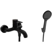 kielle Oudee - Wannenarmatur mit Zubehör EcoSpare, mattschwarz 10302SN44