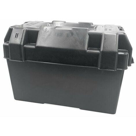 Bac à batterie étanche 460x240x280mm – Pour batteries jusqu'à 140Ah – Polypropylène – Couvercle et sangle inclus – Tr.Em.