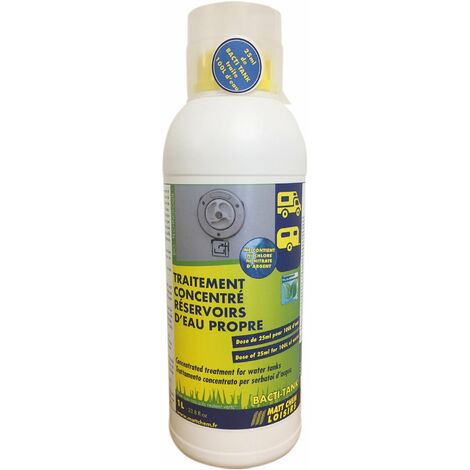 Traitement Bacti Tank pour réservoirs d'eau potable – Assainissant écologique – Élimine bactéries et fermentation – Bidon 1L – Matt Chem