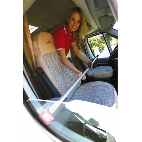 Kit de sécurité Duo Safe Pro – Système anti-intrusion avec barre télescopique – Protection portes cabine – Compatible Boxer/Jumper/Ducato jusqu'à 2006 – Fiamma