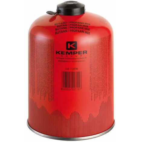 Kemper – Cartouche de gaz butane/propane 460g – Mélange 70% butane 30% propane – Résistante jusqu'à -22°C – Compatible réchauds et barbecues