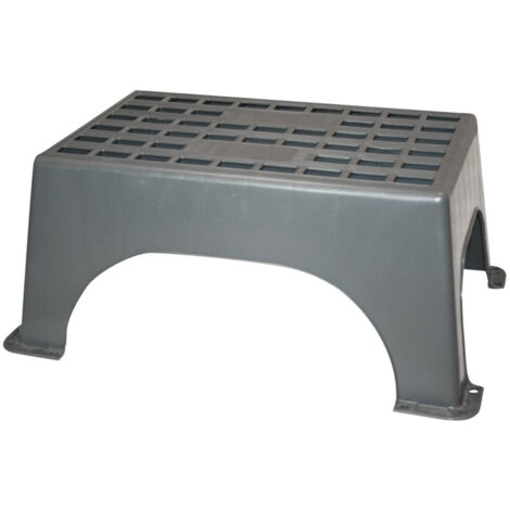 Marchepied en plastique renforcé – Charge max. 200 kg – Hauteur 235 mm – Surface antidérapante extra large – Pour véhicules de loisirs