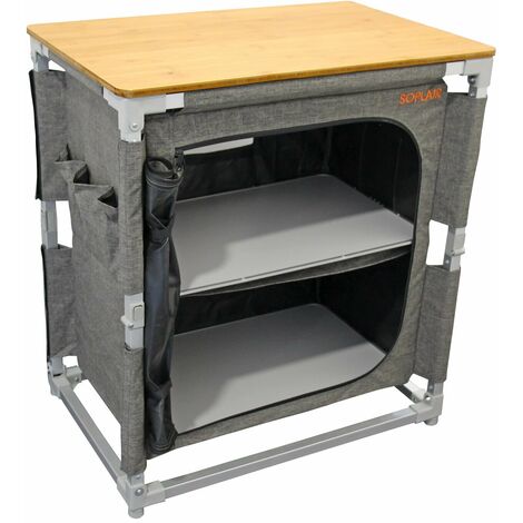 Meuble De Rangement 2 étagères Easyquick Jaipur - Soplair (1/5)