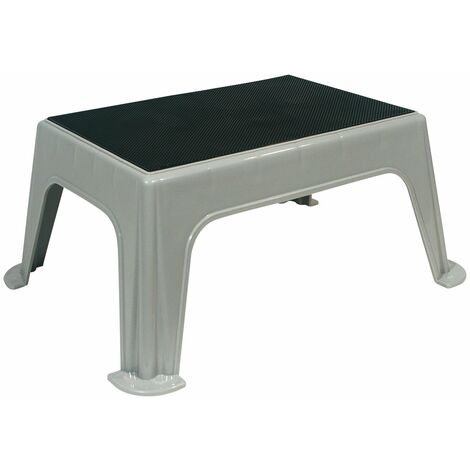 Marchepied monobloc antidérapant 275x220x400mm – Charge max 150 kg – Polypropylène renforcé avec revêtement caoutchouc