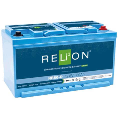 Batterie Lithium RELION Capacité totale (A) - 80, Modèle - Batterie 80Ah Lithium