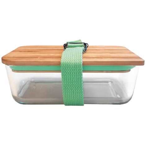 Lunch box en bambou et verre COOKUT Coloris - Vert (1/5)