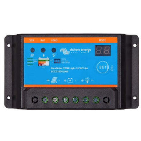 Victron – Régulateur de charge solaire PWM 10A – Compatible 12V/24V – Protection contre sous-tensions et surcharges – Affichage à 7 segments - R451531
