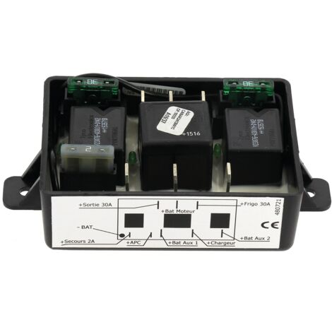 Coupleur séparateur de batterie camping-car 3 batteries PWM – Courant 70A – Compatible AGM et GEL – Préserve batterie moteur – Inovtech