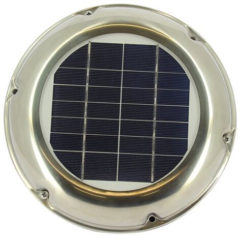 Optima – Aérateur solaire extracteur permanent 100 m³/h – Puissance 2,5 W – Installation facile sur toit – Champignon Solaire Inox