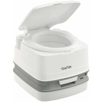 Toilette portable camping-car – WC chimique avec chasse d'eau manuelle – Pompe à soufflet – Capacité 12L matières, 15L eau propre – Dimensions 383x330x427mm – Thetford