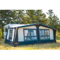 Auvent gonflable Zinnia Air pour caravane – Taille 8 – Développé 8,25 à 8,50 m – Structure gonflable en 1 point – Toile déperlante et résistante aux UV – Soplair
