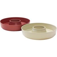 Moule en silicone pour four OMNIA Coloris - Beige / Rouge, Modèle - Lot de 2