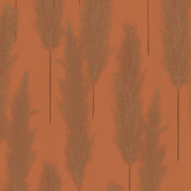 A.S. Création Tapete Pampasgras orange 10.05 m x 0.53 m 64 cm (gerade)  Vlies hoch waschbeständig gut lichtbeständig restlos trocken abziehbar