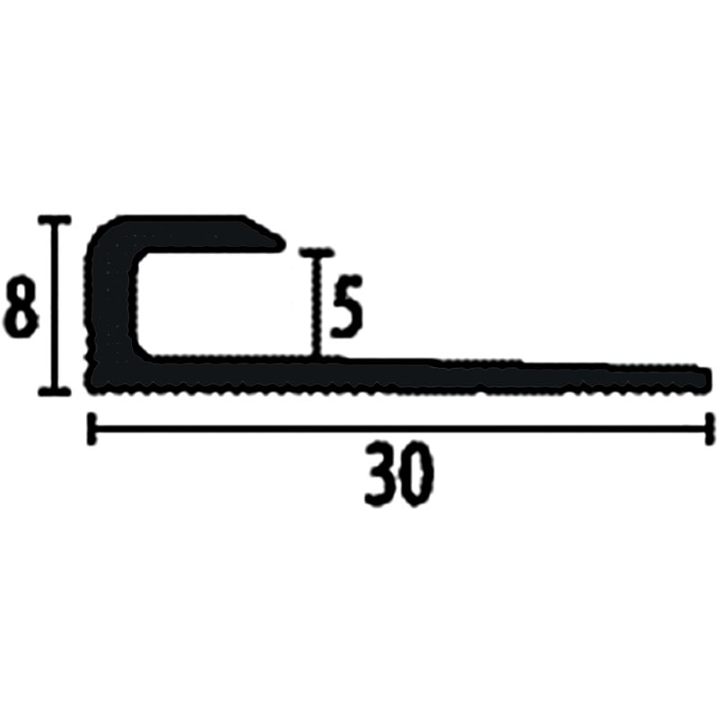 Flachleisten PVC weiß 2m - Standard 3mm, Auswahl Weichlippe & selbstklebend  - HJ | HEXIM