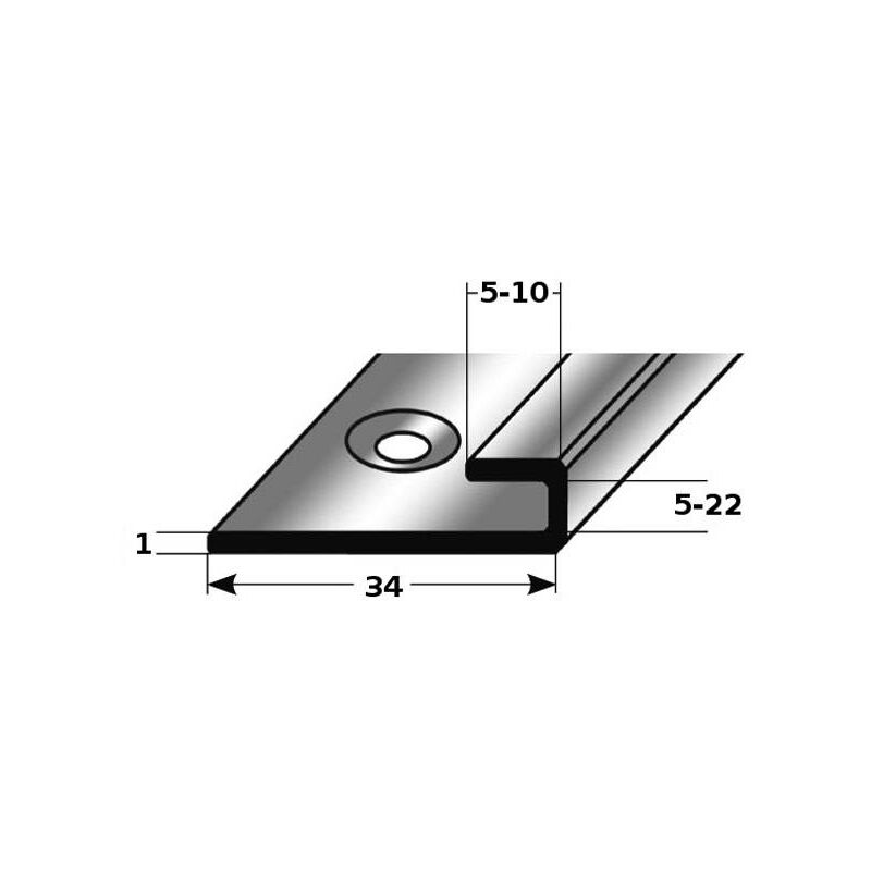 Abschlussprofil 9-11mm Einschubprofil Endprofil Laminat Parkett ≤1,50m 5,59€/m 