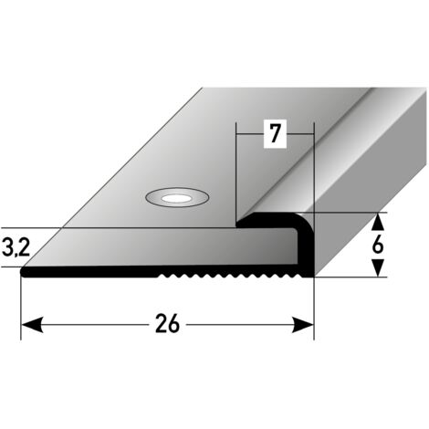 PROVISTON Einfassprofile 3 x 6 x 26 x 900 mm Abschlussprofil Anpassungsprofil Ausgleichsprofil Aluminium eloxiert Spezialemailliert Schwarz Gebohrt