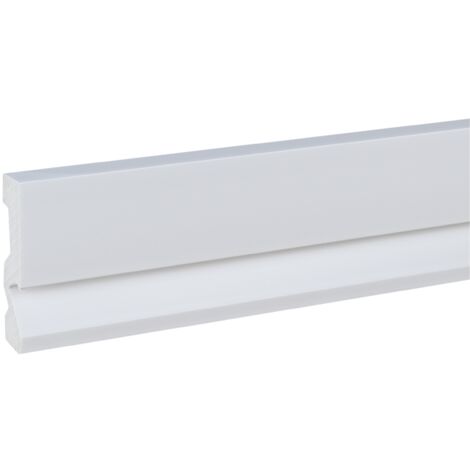 PROVISTON Sockelleiste 20 x 90 x 2000 mm Moderne Fußleiste eckiges Profil Hochwertige Fußleiste Kunststoff Weiß Wasserfest, Robust und Langlebig