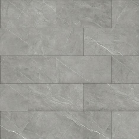 FLOORNOVO Neuheit Klickfliese ohne Verkleben 600 x 294 x 9 mm die erste Fliese zum Klicken Kalkstein Marmoroptik Supermatt Grau Bodenbelag Fliesenformat