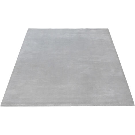 FLOORNOVO Hochflor Teppich Grau einfarbig - 290 x 200 cm - Besonders Weicher Teppich Wohnzimmer & Badezimmerteppich - Pflegeleicht - vielseitig einsetzbar im Innenbereich (1/5)