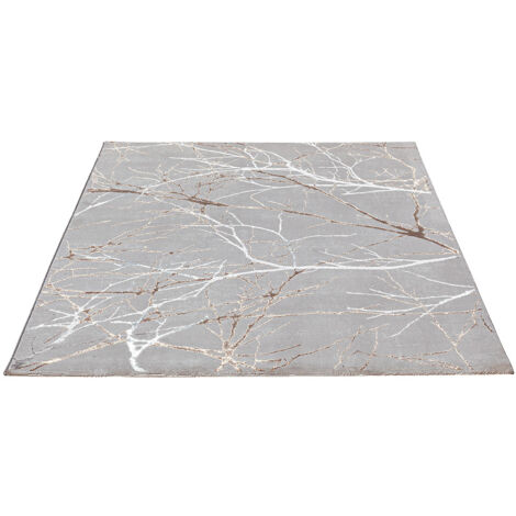 FLOORNOVO Hochflor Teppich Läufer Blattmuster - 300 x 80 cm - Besonders Weicher Teppich Wohnzimmer & Badezimmerteppich - Pflegeleicht - vielseitig einsetzbar im Innenbereich (1/5)