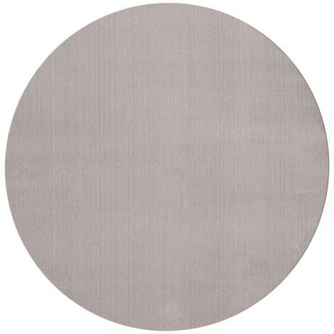FLOORNOVO Hochflor Teppich rund einfarbig - Ø 200 cm - Besonders Weicher Teppich Wohnzimmer & Badezimmerteppich - Pflegeleicht - vielseitig einsetzbar im Innenbereich (1/5)