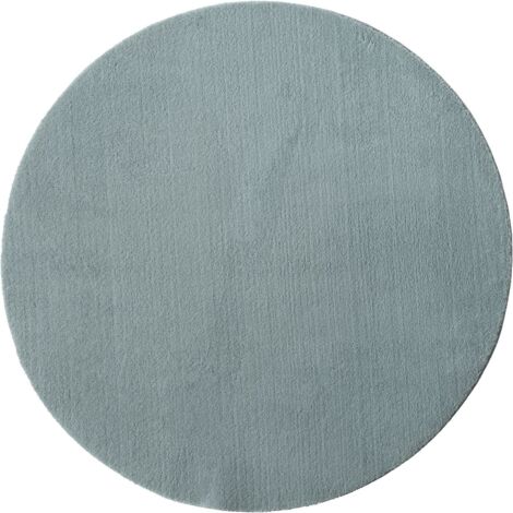 FLOORNOVO Hochflor Teppich rund einfarbig - Ø 200 cm - Besonders Weicher Teppich Wohnzimmer & Badezimmerteppich - Pflegeleicht - vielseitig einsetzbar im Innenbereich (1/5)