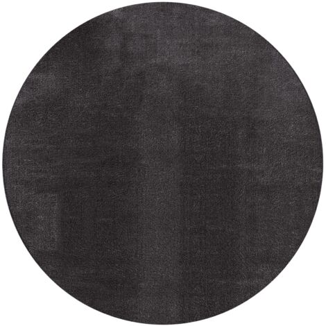 FLOORNOVO Hochflor Teppich rund einfarbig - Ø 200 cm - Besonders Weicher Teppich Wohnzimmer & Badezimmerteppich - Pflegeleicht - vielseitig einsetzbar im Innenbereich (1/5)