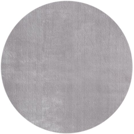 FLOORNOVO Hochflor Teppich rund einfarbig - Ø 200 cm - Besonders Weicher Teppich Wohnzimmer & Badezimmerteppich - Pflegeleicht - vielseitig einsetzbar im Innenbereich (1/5)