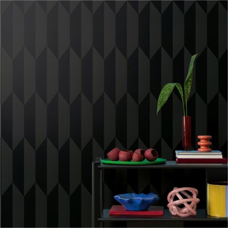 A.S. Creation Vliestapete 10.05 x 0.53 m Livingwalls 3D Tapete Schwarz 790868 Geometrisch CosmoLiving by Cosmopolitan (1/5)