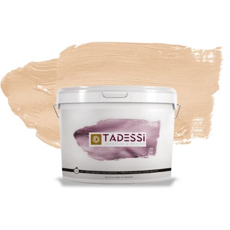 TADESSI Color Vista Wandfarbe Pastell Beige - Aprikosenbeige - Matte Dispersionsfarbe - Innenfarbe für Wand und Decke
