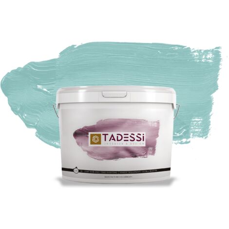 TADESSI Color Vista Wandfarbe Pastellgrün - Jadegrün - Matte Dispersionsfarbe - Innenfarbe für Wand und Decke
