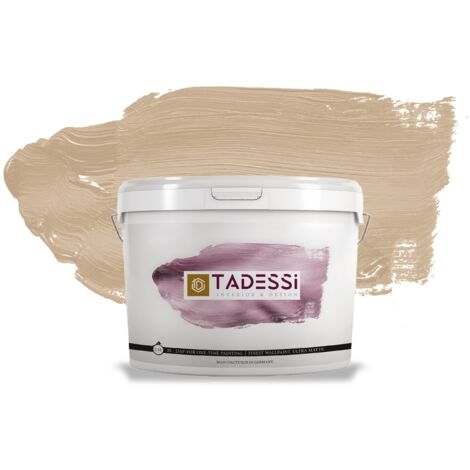 TADESSI Color Vista Wandfarbe Beige - Cappuccino Mocha - Matte Dispersionsfarbe - Innenfarbe für Wand und Decke