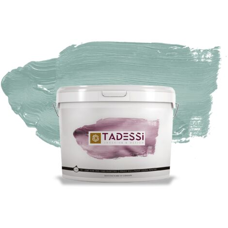 TADESSI Color Vista Wandfarbe Grün - Moosgrün - Sage Green - Matte Dispersionsfarbe - Innenfarbe für Wand und Decke
