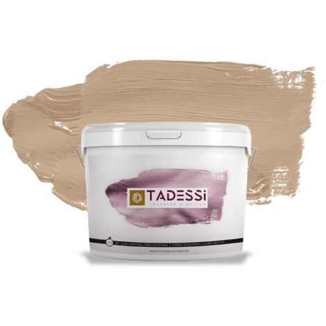 TADESSI Color Vista Wandfarbe Braun - Mocha Hell - Matte Dispersionsfarbe - Innenfarbe für Wand und Decke