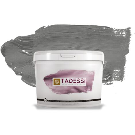 TADESSI Color Vista Wandfarbe Grau - Schiefergrau - Matte Dispersionsfarbe - Innenfarbe für Wand und Decke