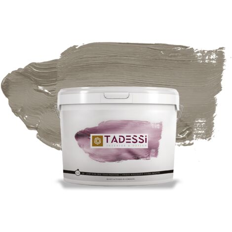 TADESSI Color Vista Wandfarbe Taupe - Treibholz Mocha - Matte Dispersionsfarbe - Innenfarbe für Wand und Decke