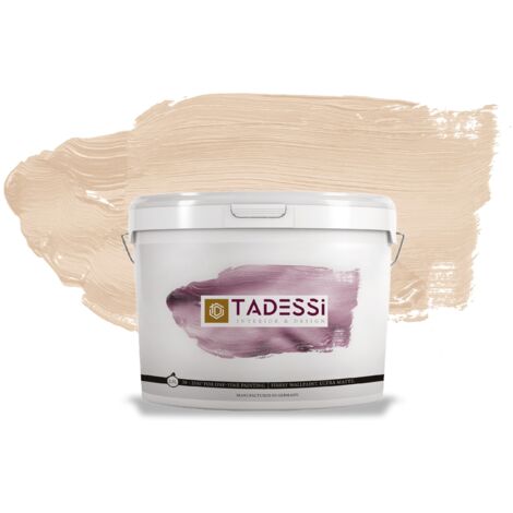 TADESSI Color Vista Wandfarbe Pastell Beige - Mandelcreme - Matte Dispersionsfarbe - Innenfarbe für Wand und Decke