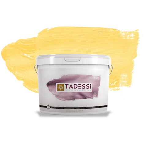 TADESSI Color Vista Wandfarbe Gelb - Sonnengelb - Matte Dispersionsfarbe - Innenfarbe für Wand und Decke